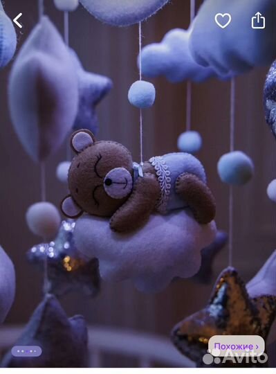 Мобиль детский для новорожденных с музыкой