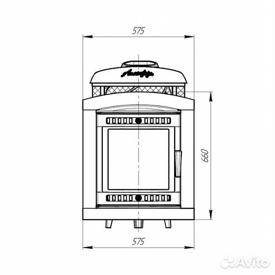 Печь Для Бани «Атмосфера L+ ктт» с комбинированной