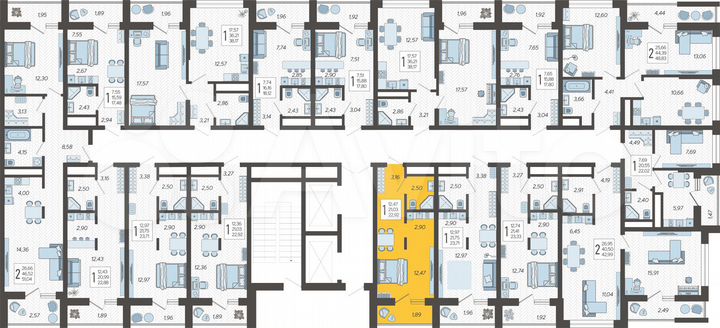 Квартира-студия, 22,9 м², 5/19 эт.