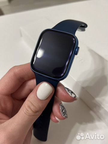 Часы apple watch 7 45 mm blue