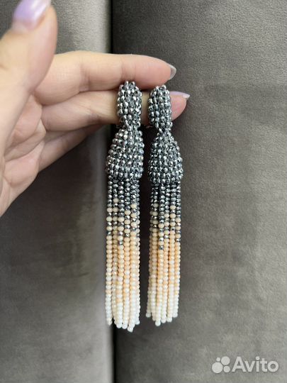 Серьги oscar de la renta