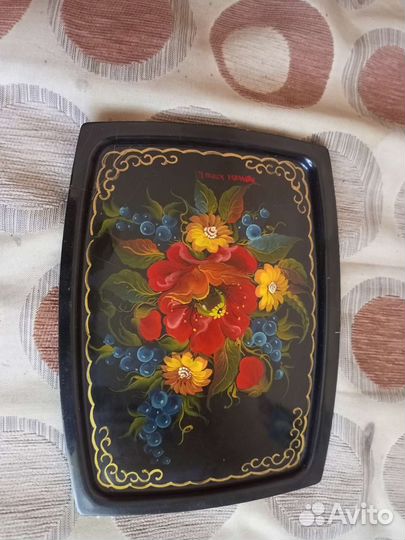 Поднос металлический СССР длина 21 ширина 13