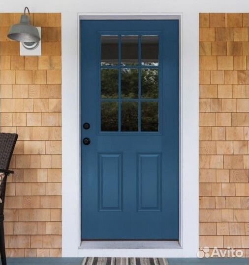 Дверь входная тёплая с окном, массив дерева.дсм37