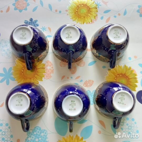 Чайная пара 3с лфз кобальт СССР, 6пар