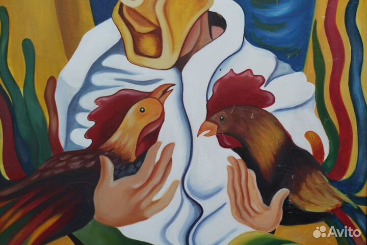 Картина Кубинская Сантерия. J. Emilio S. Santiago