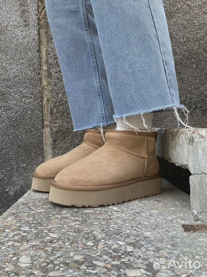 UGG Mini Platform Beige женские (Арт.4371)