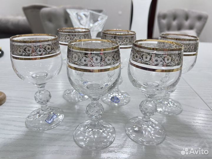 Фужеры бокалы богемия