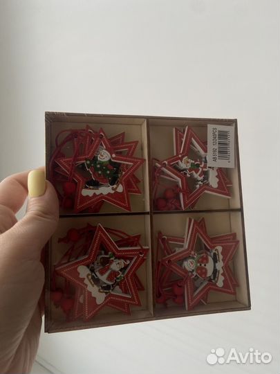 Елочные деревянные игрушки