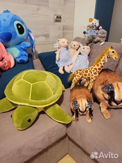 Стич, чебурашка, шлёпа, жираф, черепаха, зайка