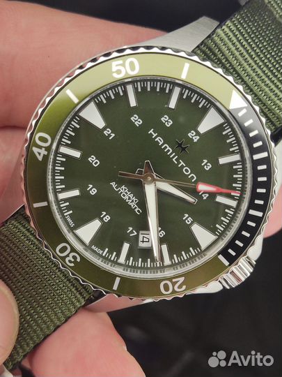 Hamilton Khaki Navy Scuba H82375961 Green Dial