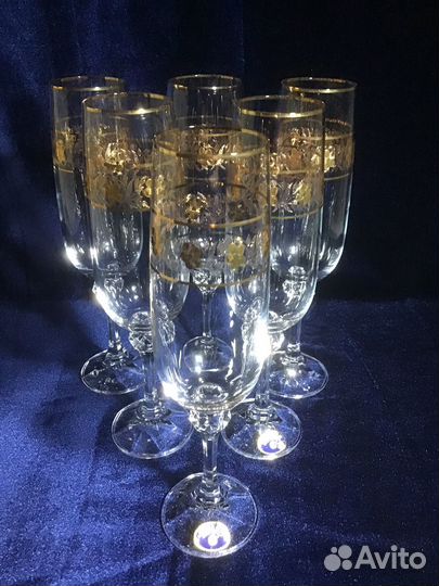 Бокалы Фужеры Богемия Чехия