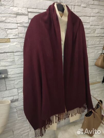 Шарф палантин плед вязаный женский