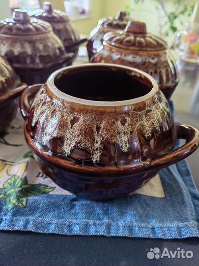 Керамические горшки для запекания 6 шт