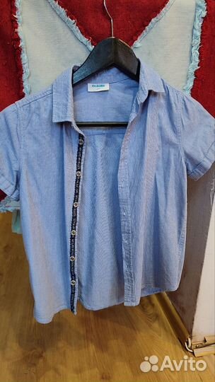 Рубашка на мальчика 134 короткий рукав