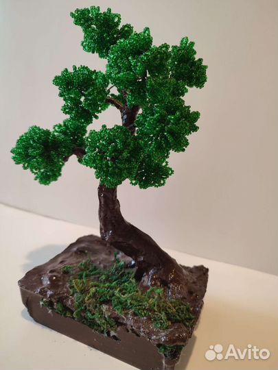Дерево из бисера, бонсай, подарок