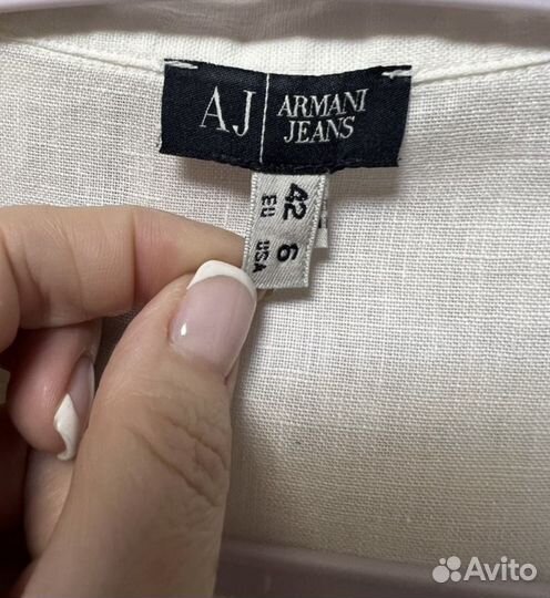 Рубашка женская лён Armani Jeans Италия