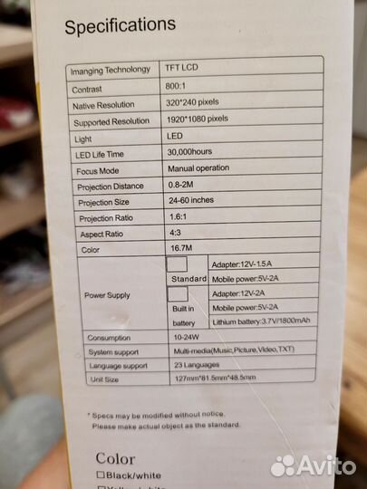 Проектор LED projector