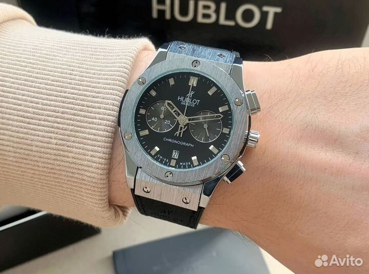 Часы мужские Hublot silver