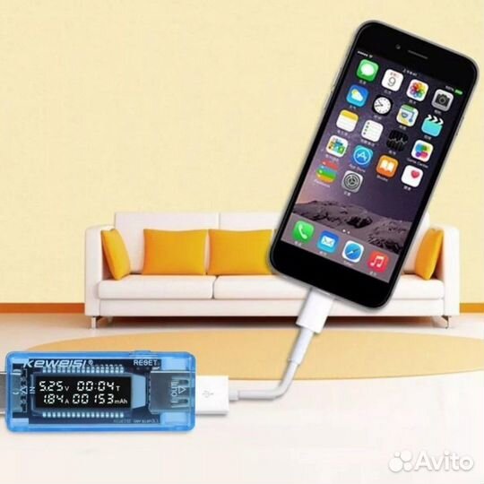 Цифровой USB тестер Вольтметр Амперметр