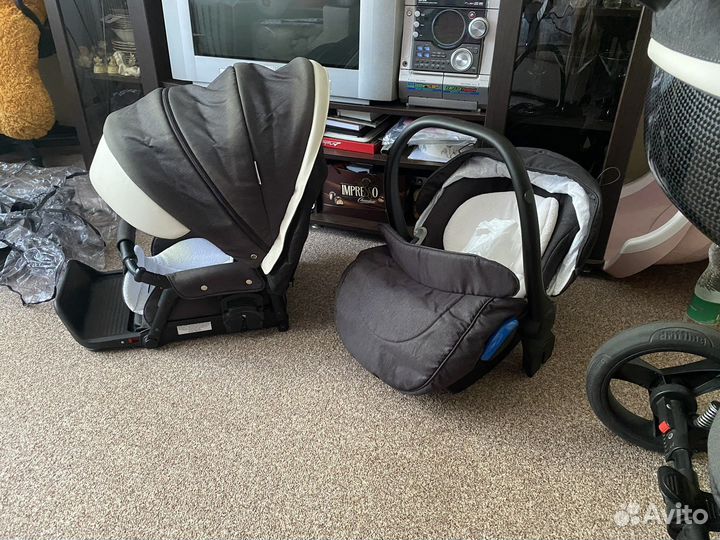 Коляска 3в1 Карбон