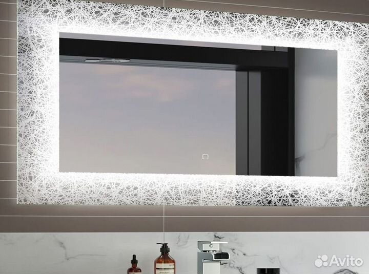 Зеркало с подсветкой прямоугольное