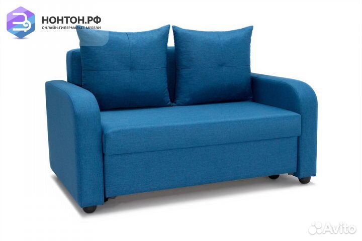Диван Бруно рогожка синяя