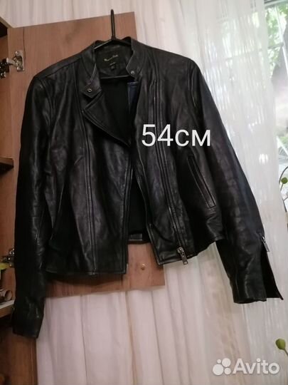 Кожаная куртка 50 massimo dutti xl оригинал