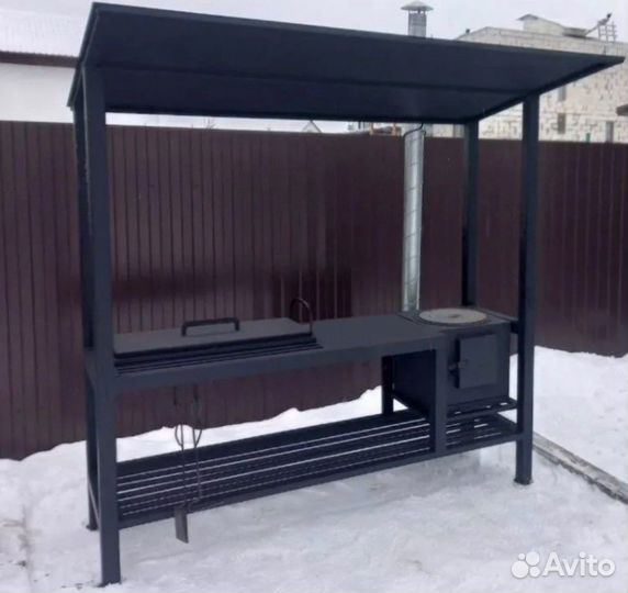 Мангал с крышей