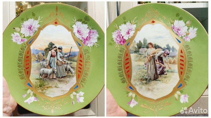 Две настенные тарелки Гарднер Кузнецов до 1917 г