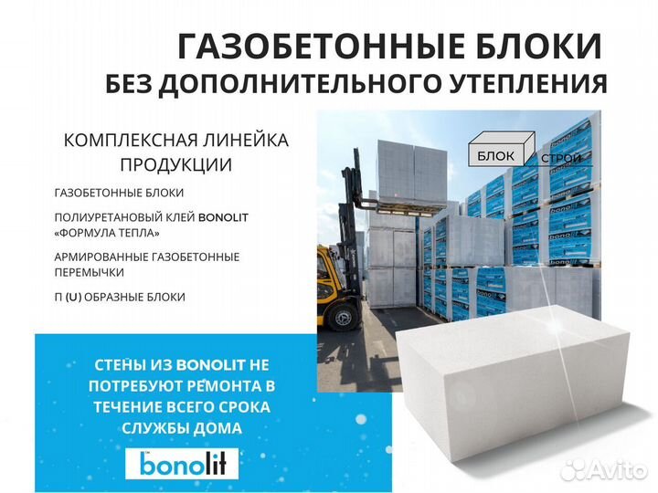 Газобетонные блоки Бонолит