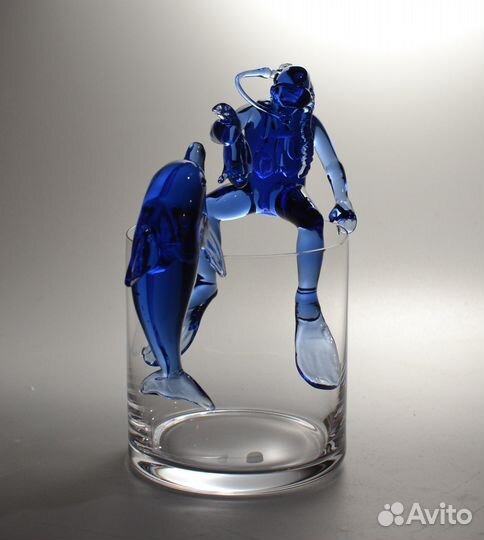 Стеклодувный бокал ручной работы 