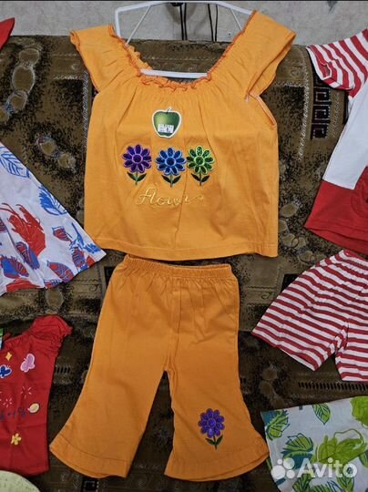 Пакет новой одежды для девочки 2-5лет