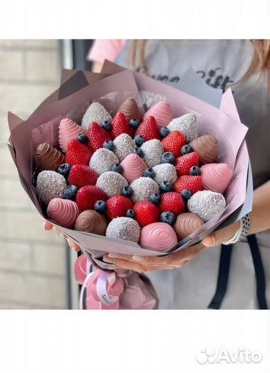 Клубника в шоколаде.Букет из клубники