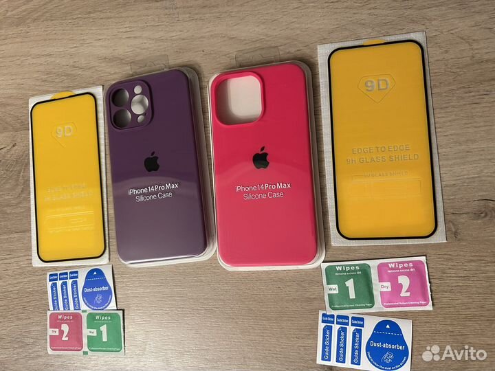 Чехол на iPhone 14 pro max новый со стеклом