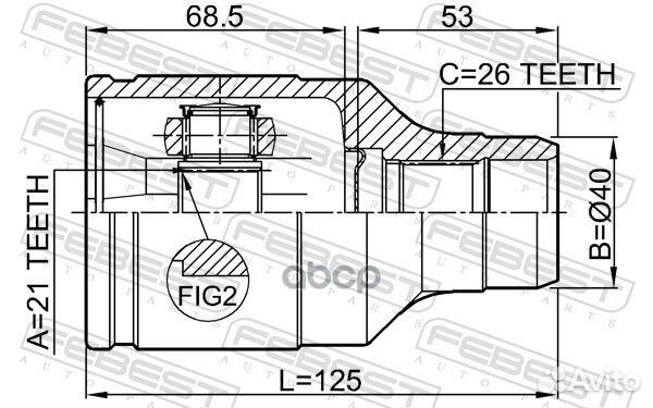 ШРУС suzuki liana 01-08 внутр.прав. 0711-lnrh