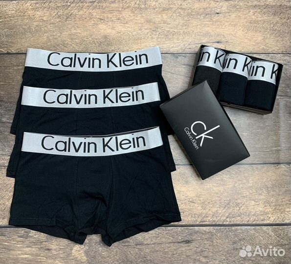 Трусы мужские черные calvin klein