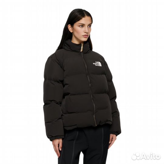 THE north face Down Jackets Unisex Black+Shopping Bag (M)(35)