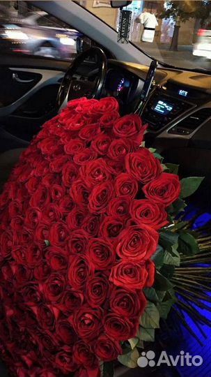 Букет красных роз, 25, 35, 55 шт, с доставкой