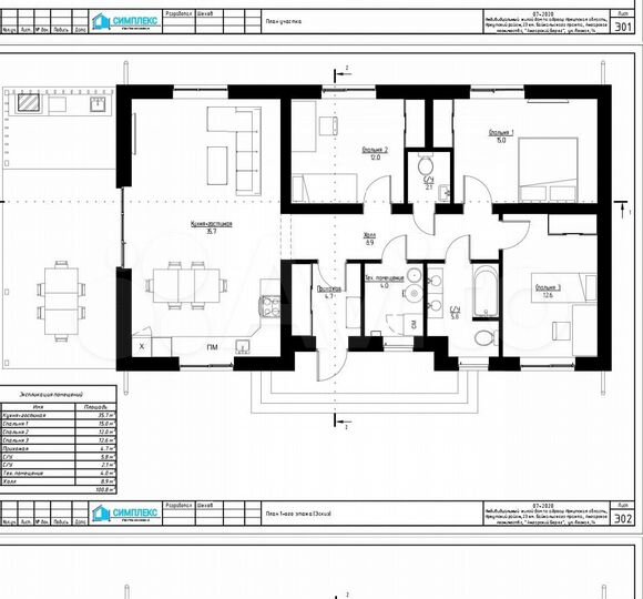 Дом 136 м² на участке 20 сот.