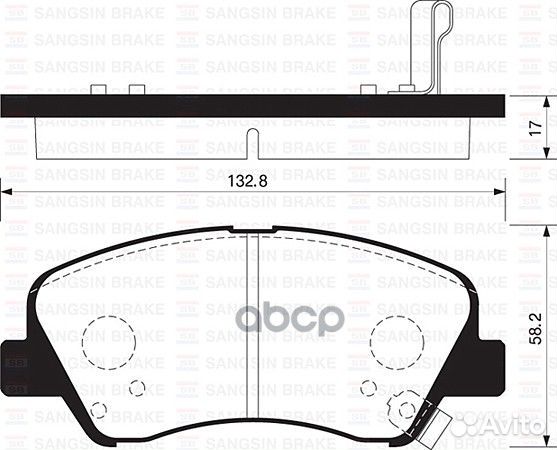 Колодки торм.дисковые Hi-Q hyundai accent 11- s