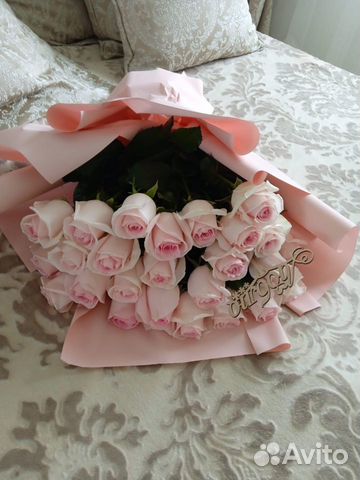 Розы 25 штук розовые