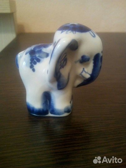 Фарфоровый Слоник Гжель 5 см