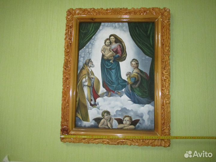 Сикстинская мадонна Икона Картина 67*87см Холст