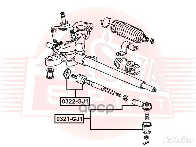 Тяга рулевая 0322GJ1 asva
