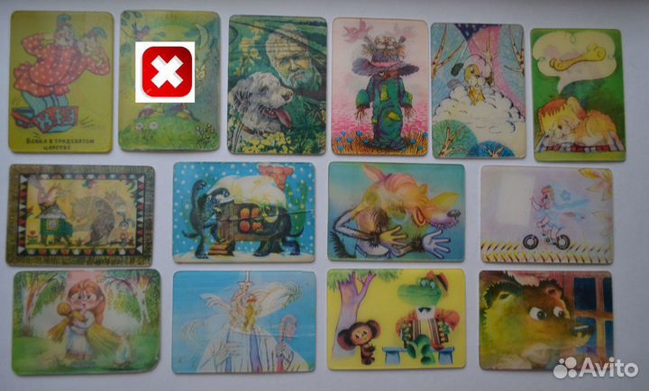 Календарики Стерео карманные Мультфильмы 77-90г