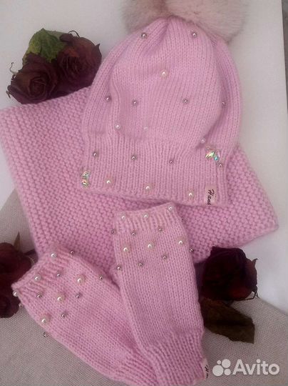 Комплект шапка, шарф