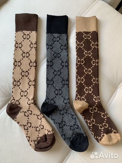 Гольфы в стиле Gucci носки высокие