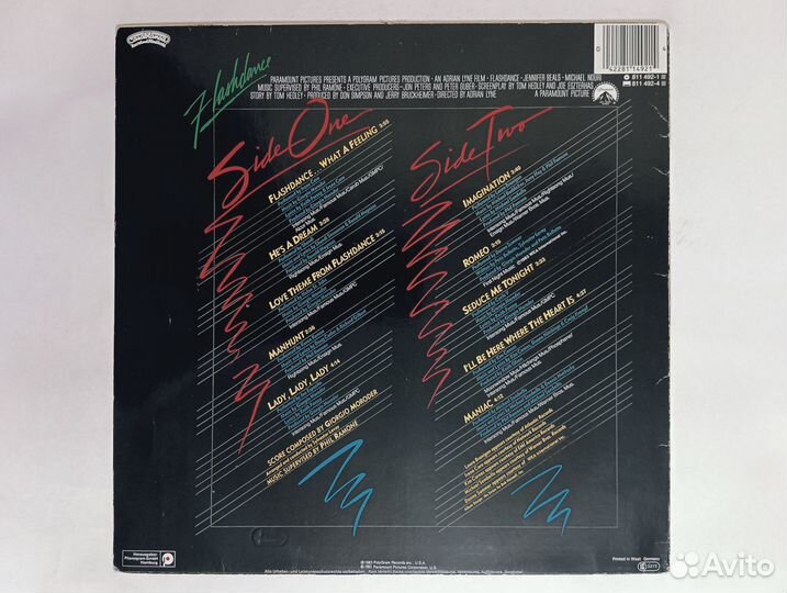 LP Flashdance OST (Giorgio Moroder) Germany 1983г