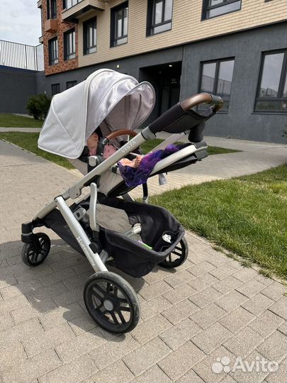 Uppababy vista с автокресло cybex cloud q с базой