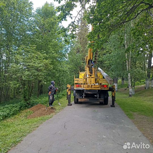 Установка столбов опор Лэп